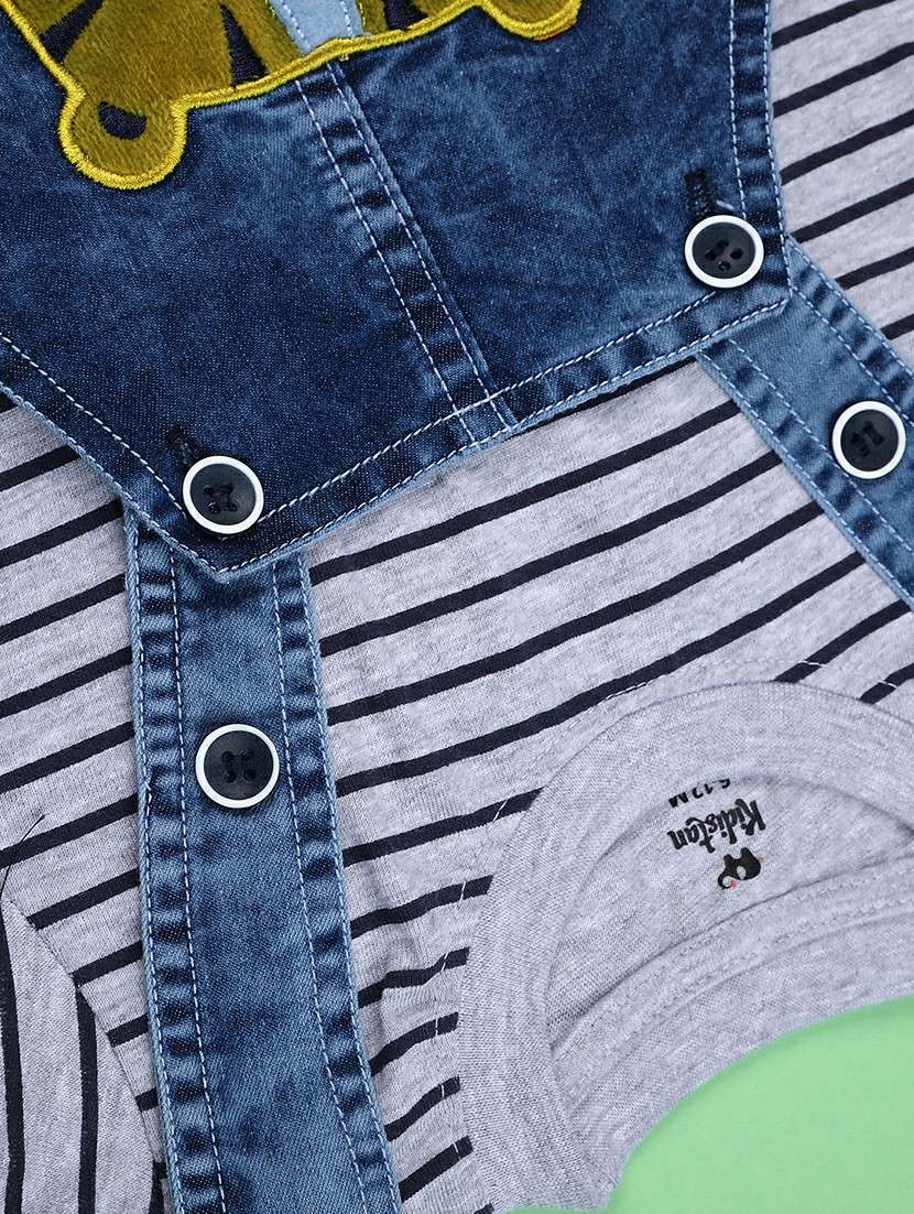 boys printed t-shirt and dungree set - 22159165 -  Standard Image - 2