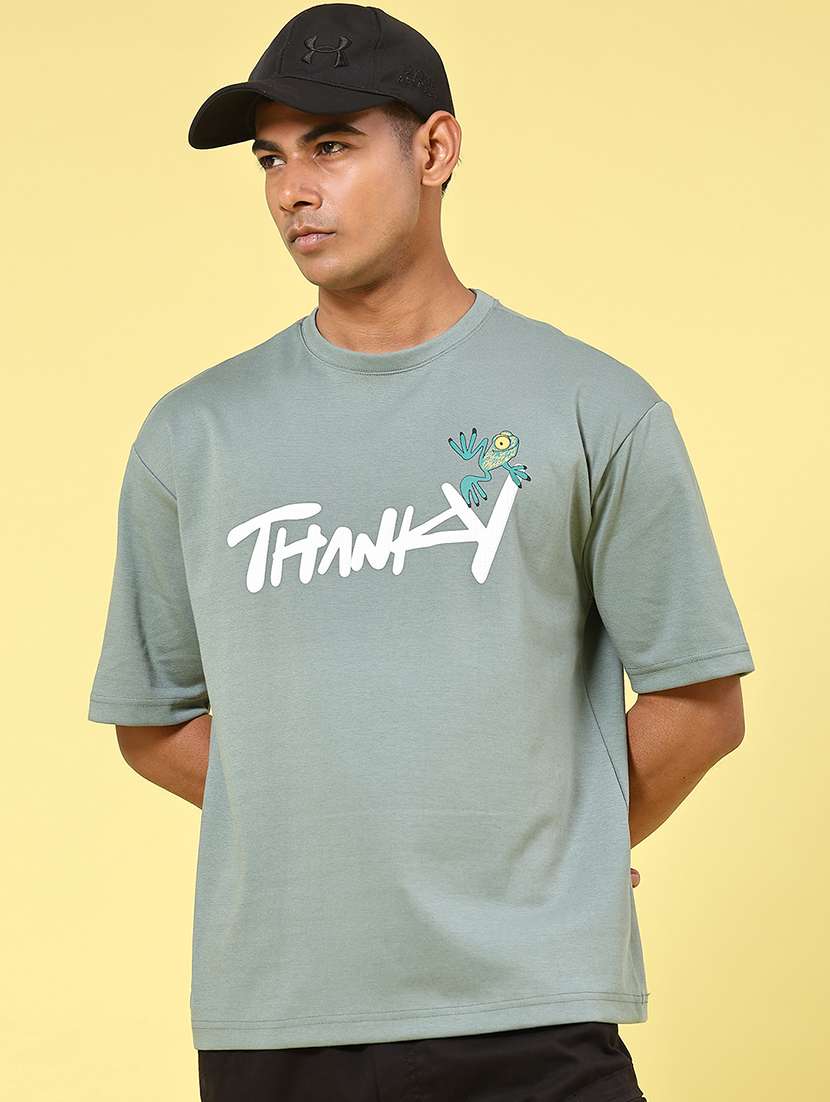 men grey cotton blend plain t-shirt - 22159176 -  Standard Image - 2