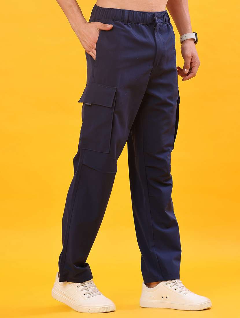 men solid mid rise regular fit cargo - 22159179 -  Standard Image - 2