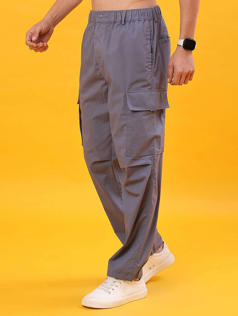 men solid mid rise regular fit cargo - 22159180 -  Standard Image - 2