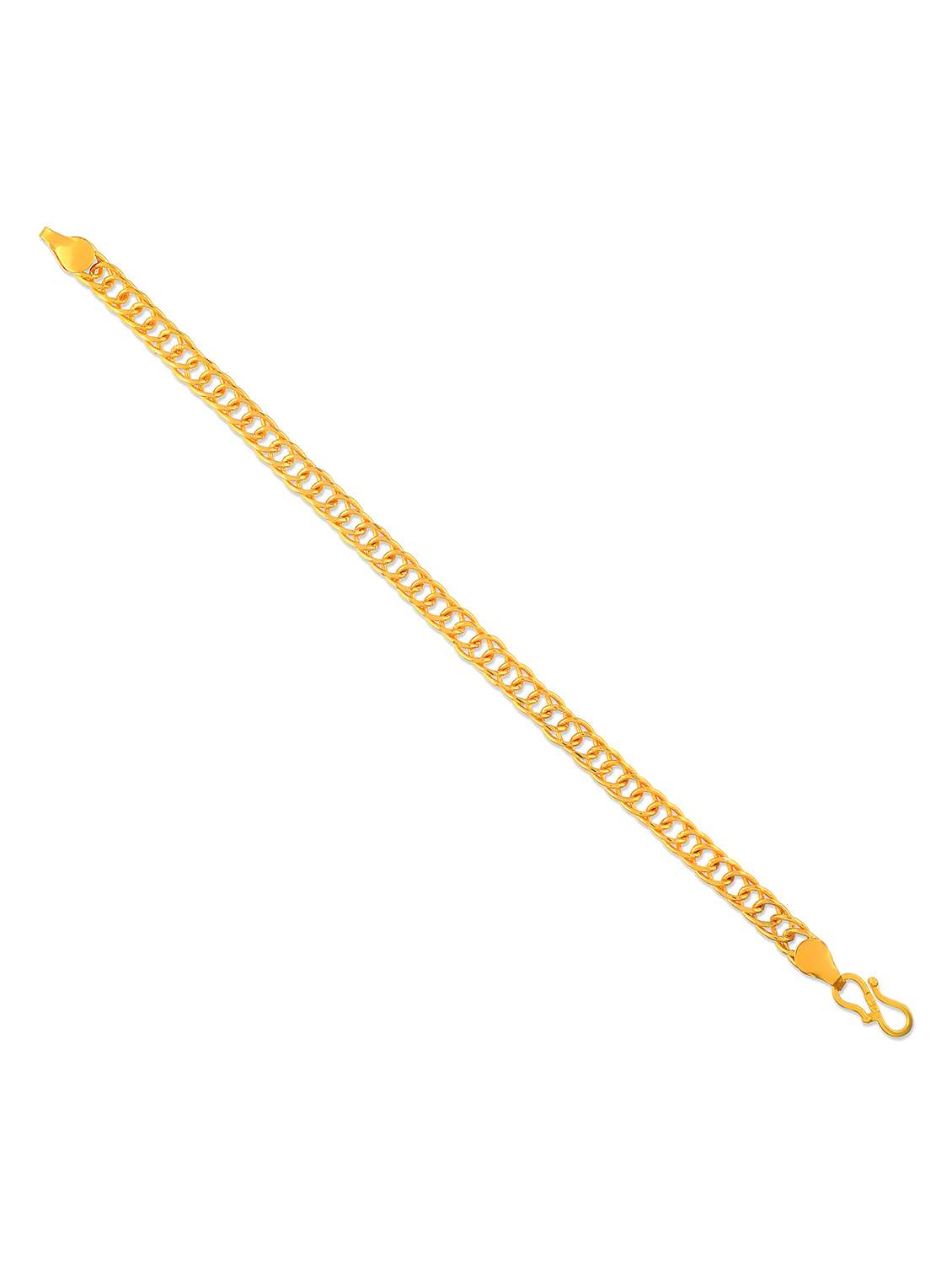 gold plated brass interlink unisex bracelet - 22159240 -  Standard Image - 2