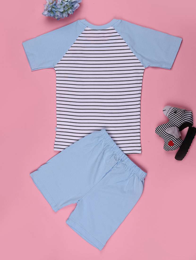 boys printed t-shirt and shorts co-ord set - 22159242 -  Standard Image - 2