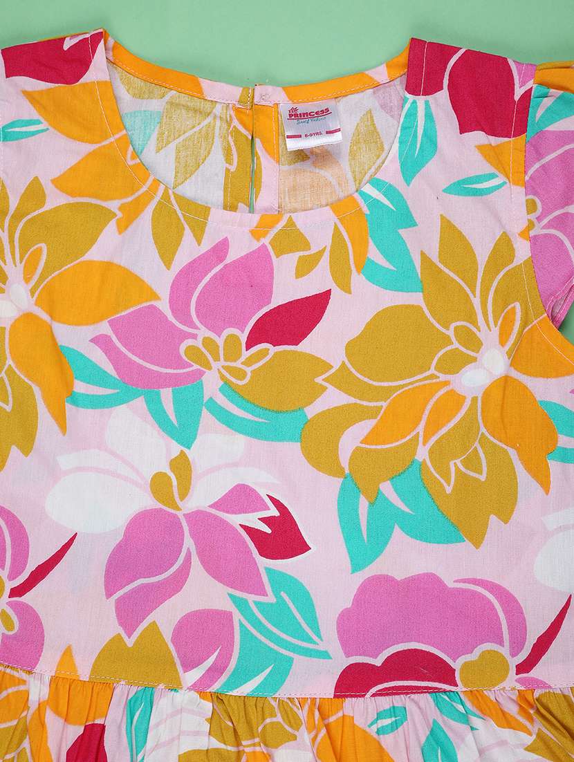 girls floral print short sleeve frock - 22159328 -  Standard Image - 2