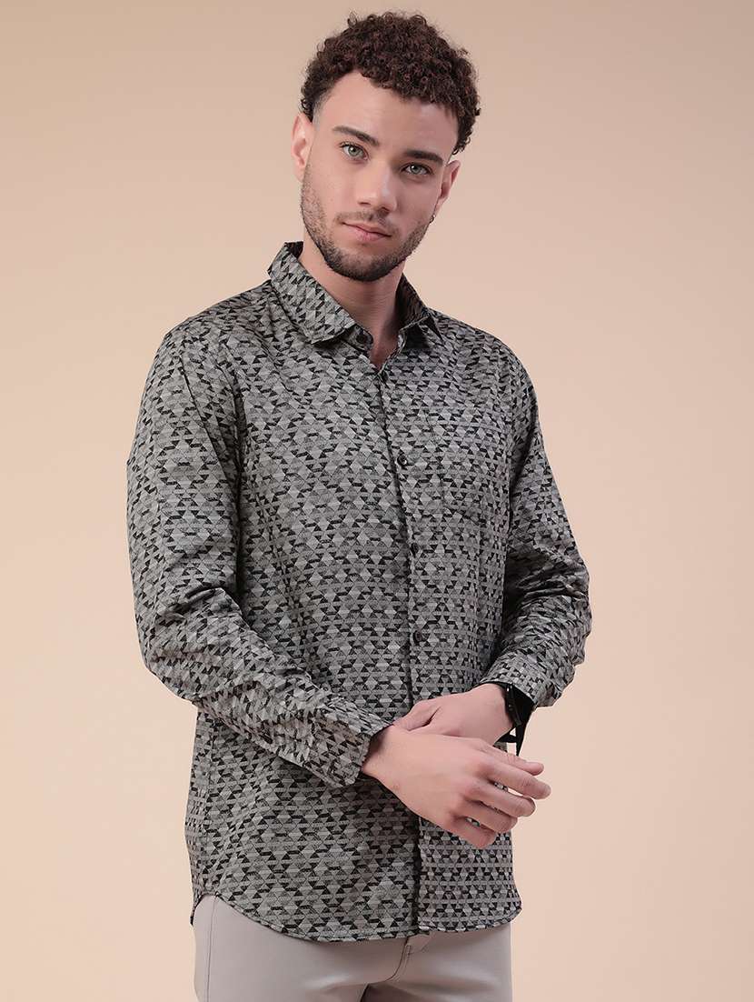 Men Printed Long Sleeves Casual Shirt - 22159573 -  Standard Image - 2