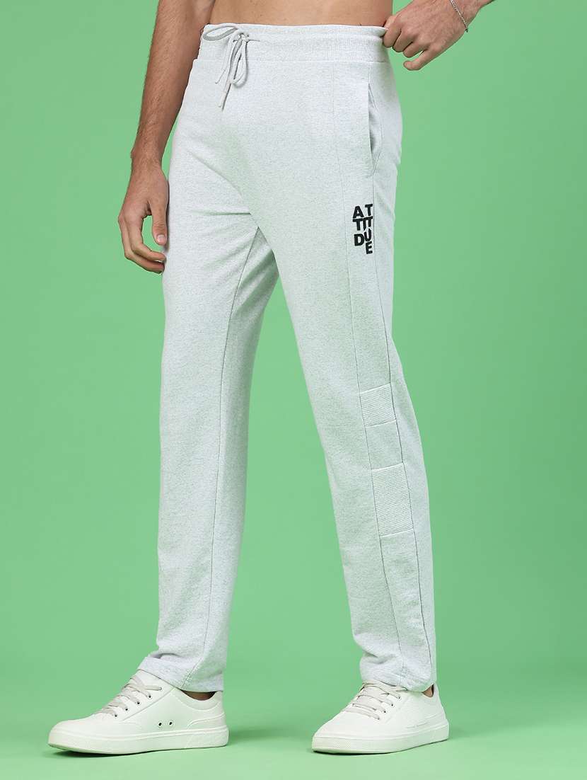 men solid mid rise full length track pant - 22159581 -  Standard Image - 2