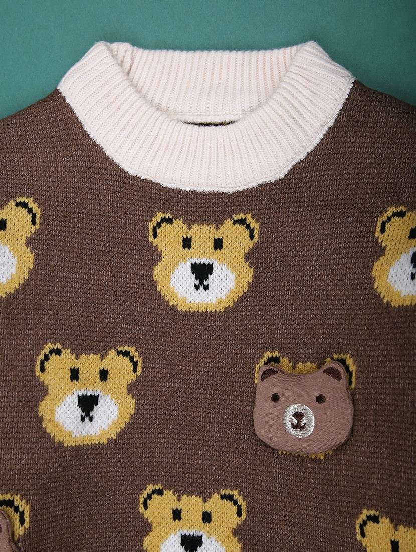 boys self design long sleeve sweater - 22159614 -  Standard Image - 2