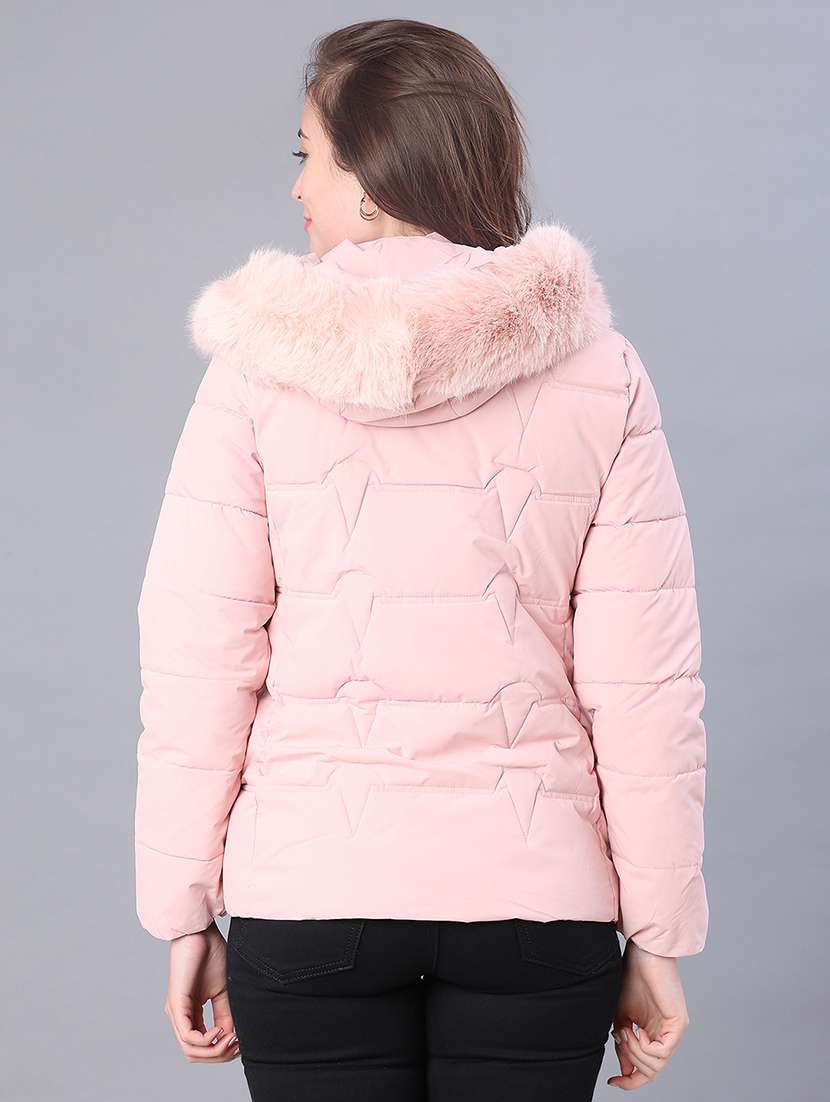 women solid long sleeve puffer jacket - 22159642 -  Standard Image - 2