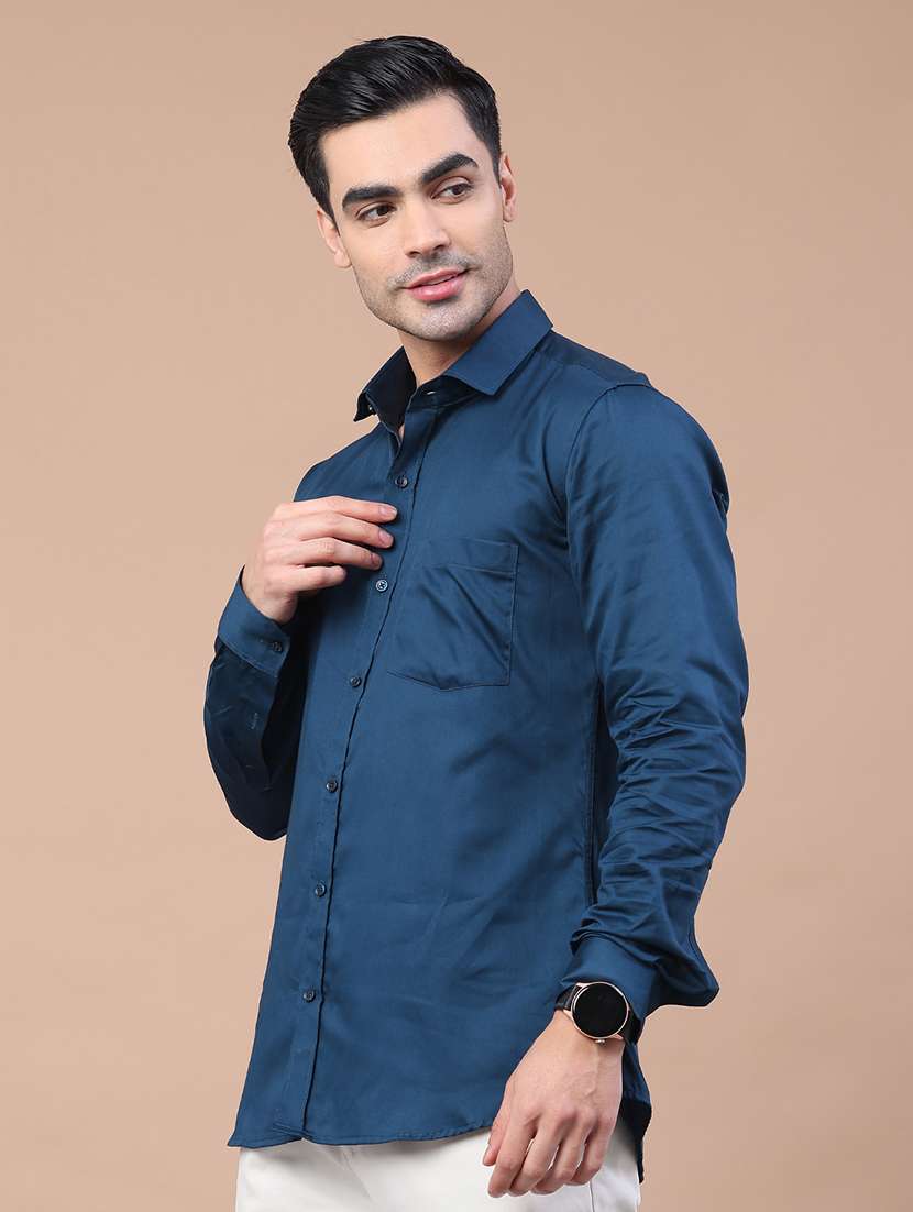 men solid long sleeve shirt - 22159697 -  Standard Image - 2