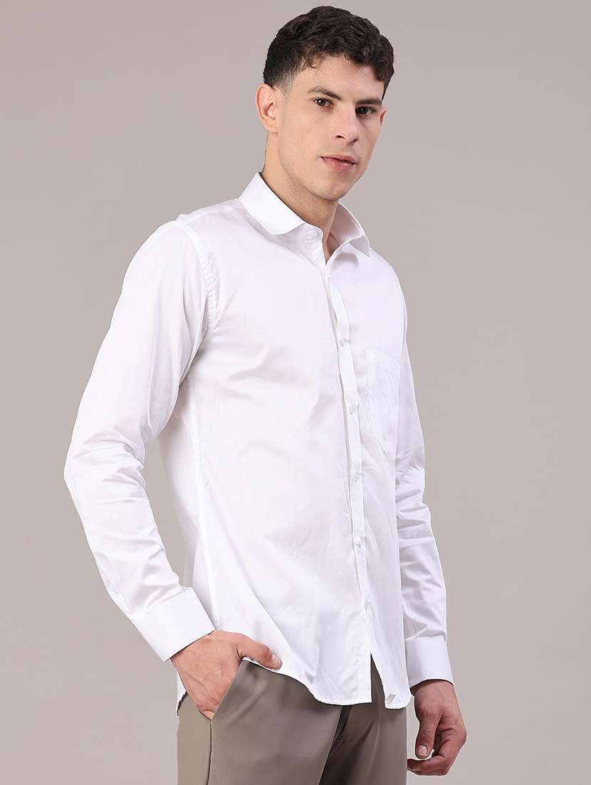 men solid long sleeve slim fit casual shirt - 22159700 -  Standard Image - 2