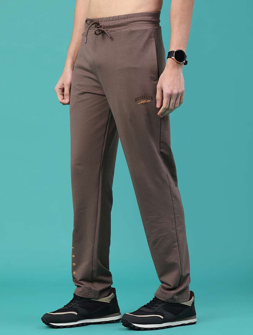 men typographic mid rise full length track pant - 22159706 -  Standard Image - 2