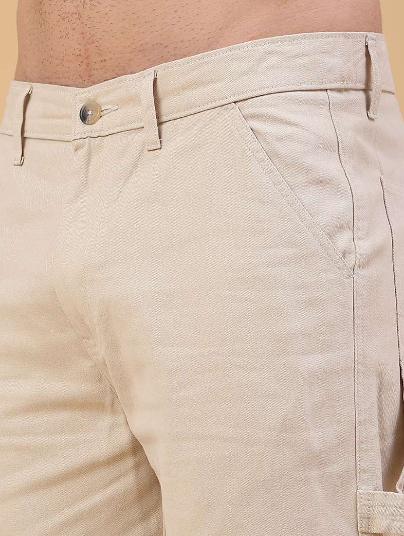 men solid mid rise chinos casual trouser - 22159841 -  Standard Image - 2