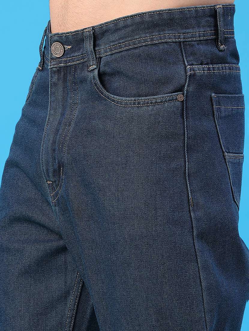 men plain mid rise relaxed fit jeans - 22159912 -  Standard Image - 2