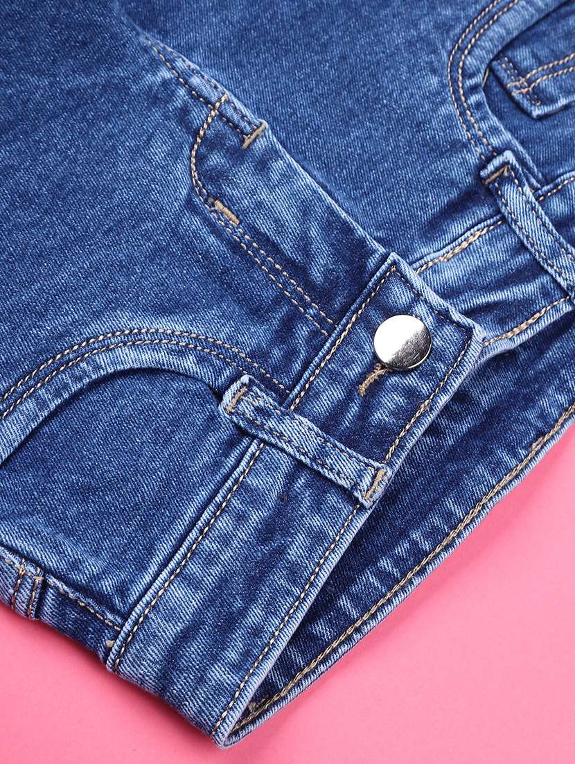 girls solid mid rise shorts - 22159935 -  Standard Image - 2