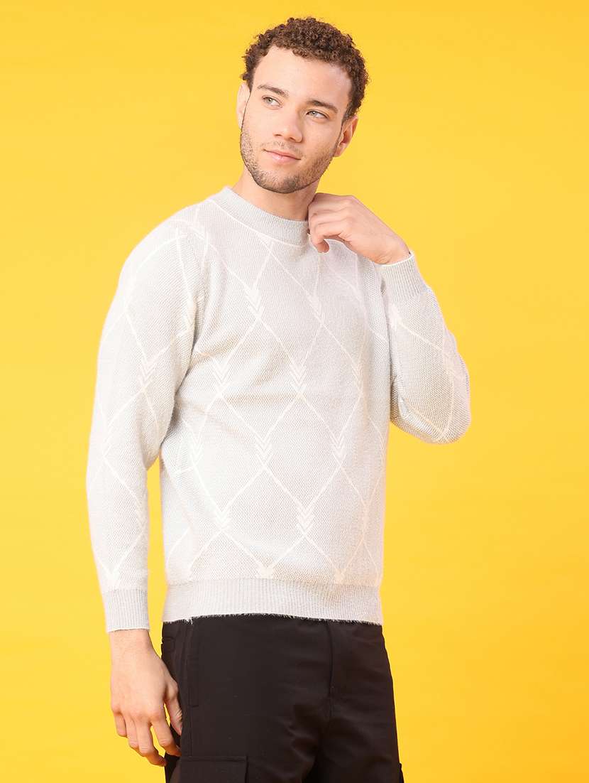 men self design long sleeve regular fit pullover  - 22159979 -  Standard Image - 2