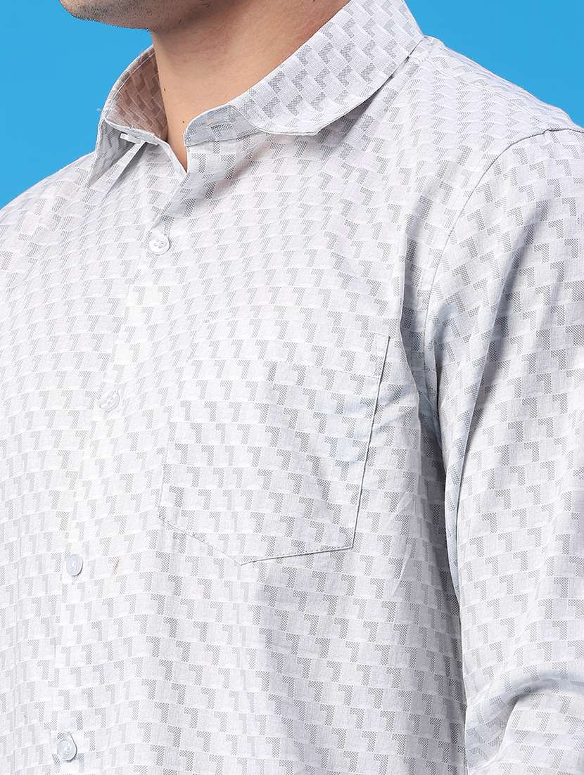 men printed long sleeve regular fit casual shirt - 22160031 -  Standard Image - 2