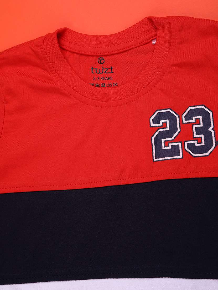 boys color blocked short sleeve t-shirt - 22160086 -  Standard Image - 2