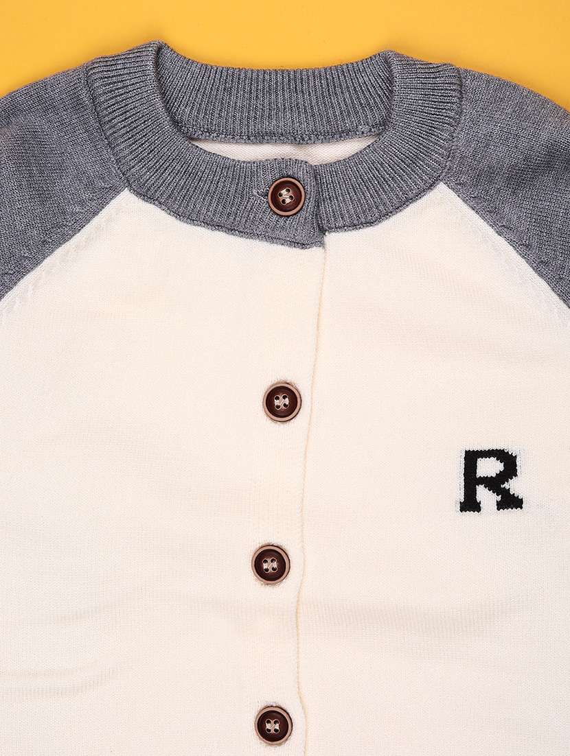 boys color blocked long sleeve front open sweater - 22160117 -  Standard Image - 2