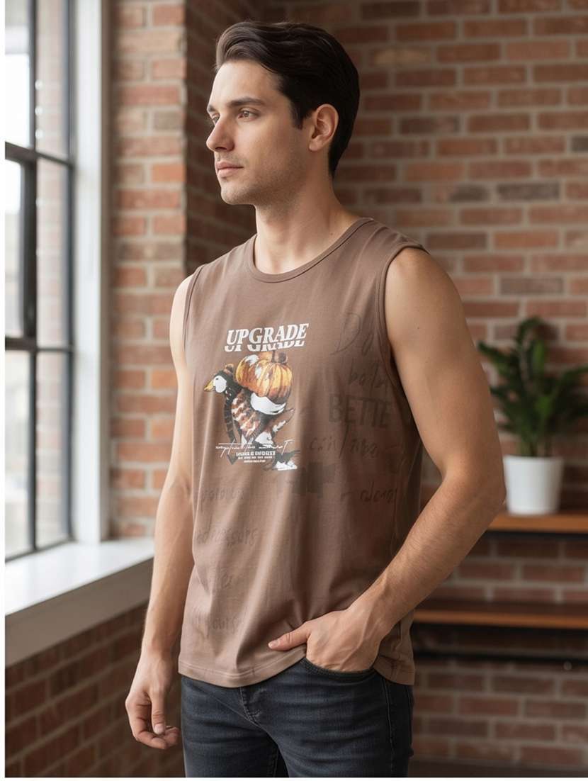 men printed round neck regular fit t-shirt - 22160173 -  Standard Image - 2