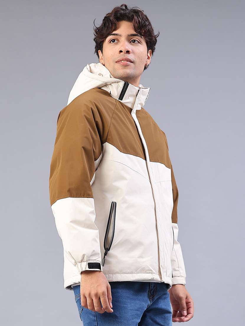 men color block long sleeve bomber jacket - 22160198 -  Standard Image - 2