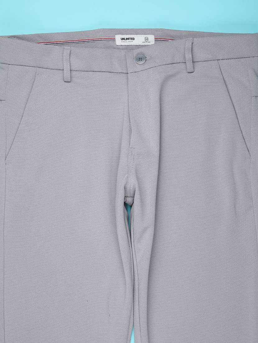 men solid mid rise chinos casual trouser - 22160219 -  Standard Image - 2