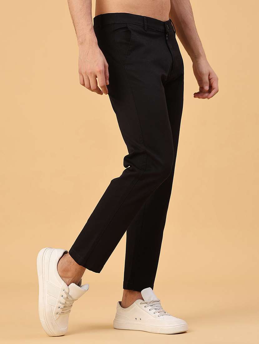 men solid mid rise casual chino - 22160255 -  Standard Image - 2