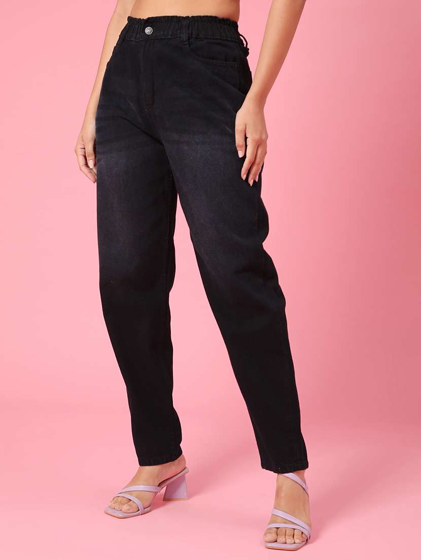 women black cotton jean - 22160275 -  Standard Image - 2