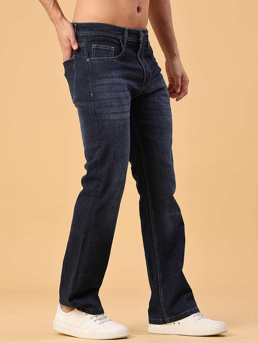 men washed mid rise full length bootcut jeans - 22160325 -  Standard Image - 2