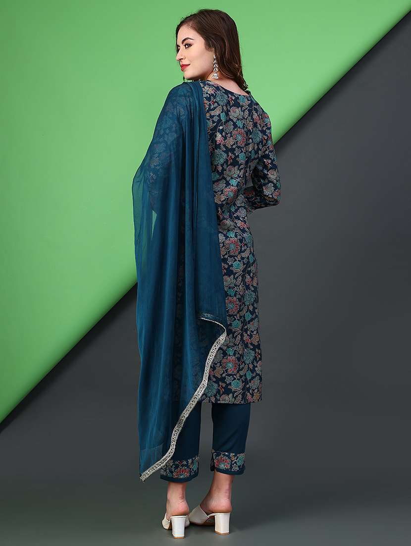 women printed kurta and pant with dupatta set - 22160389 -  Standard Image - 2