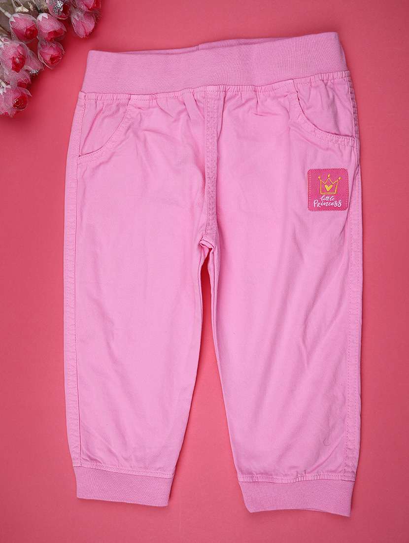 boys solid mid rise jogger