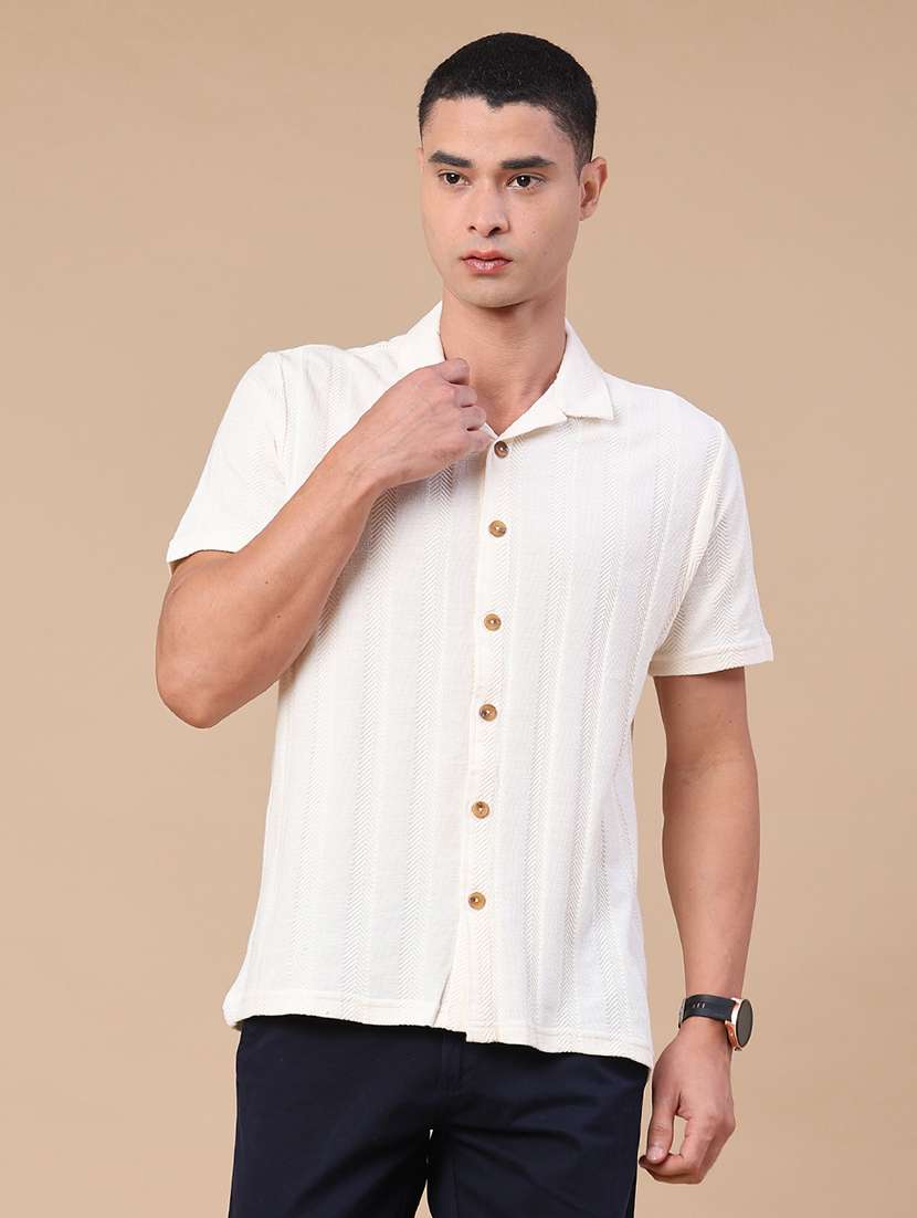 men self design short sleeve regular fit casual shirt - 22160576 -  Standard Image - 2