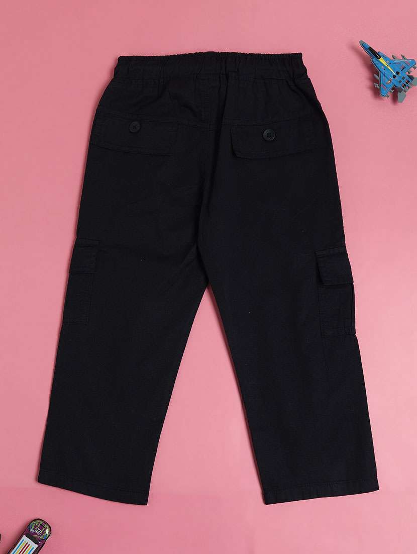 boys solid mid rise cargo - 22160828 -  Standard Image - 2