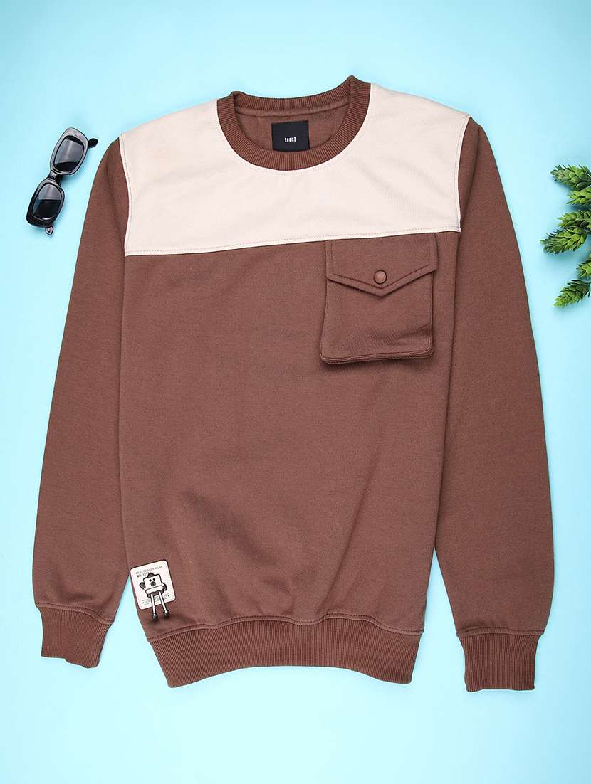 boys color blocked long sleeve sweatshirt