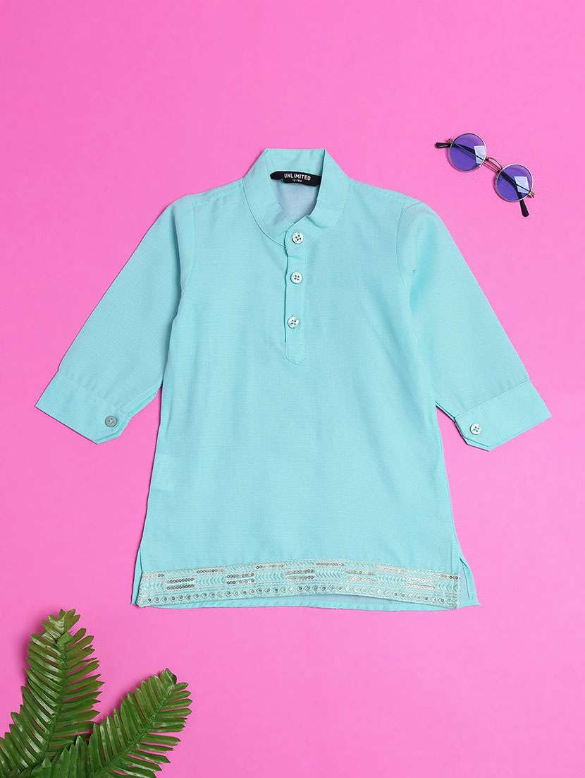 boys embroidered kurta and pyjama set with jacket - 22160952 -  Standard Image - 2