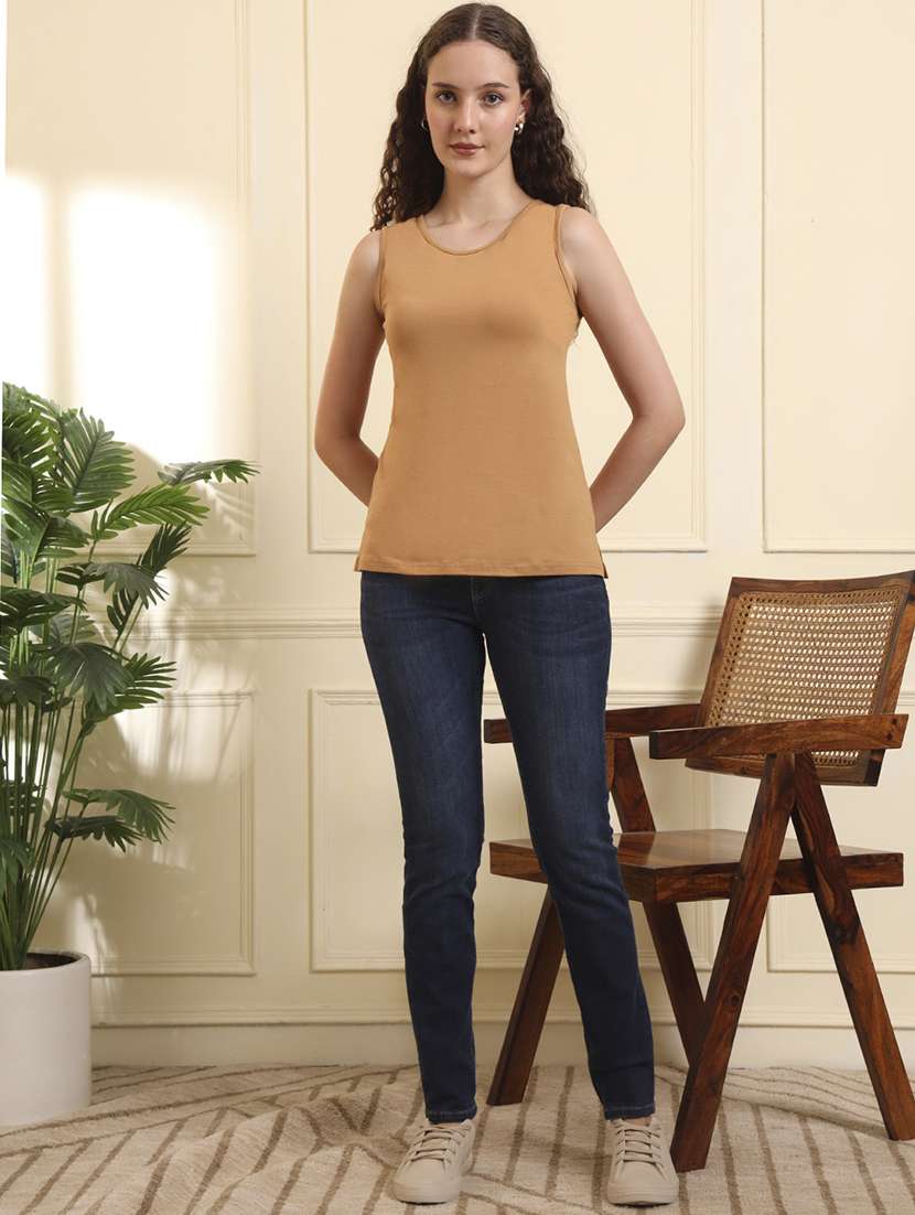 women solid sleeveless camisole