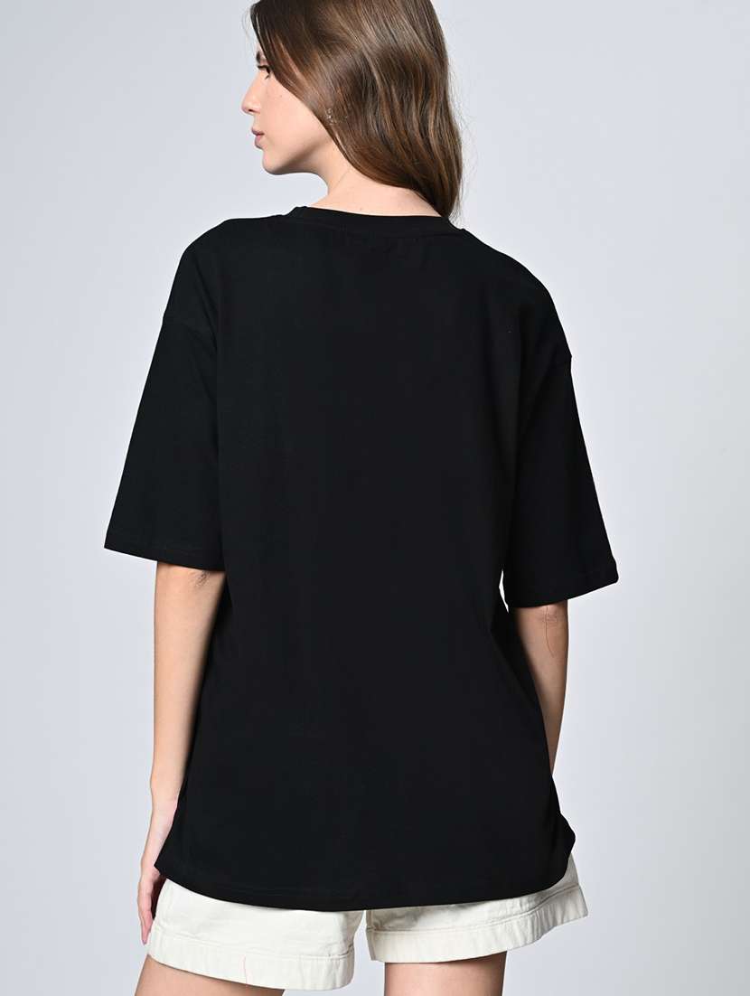 women printed short sleeve oversized t-shirt - 22161016 -  Standard Image - 2