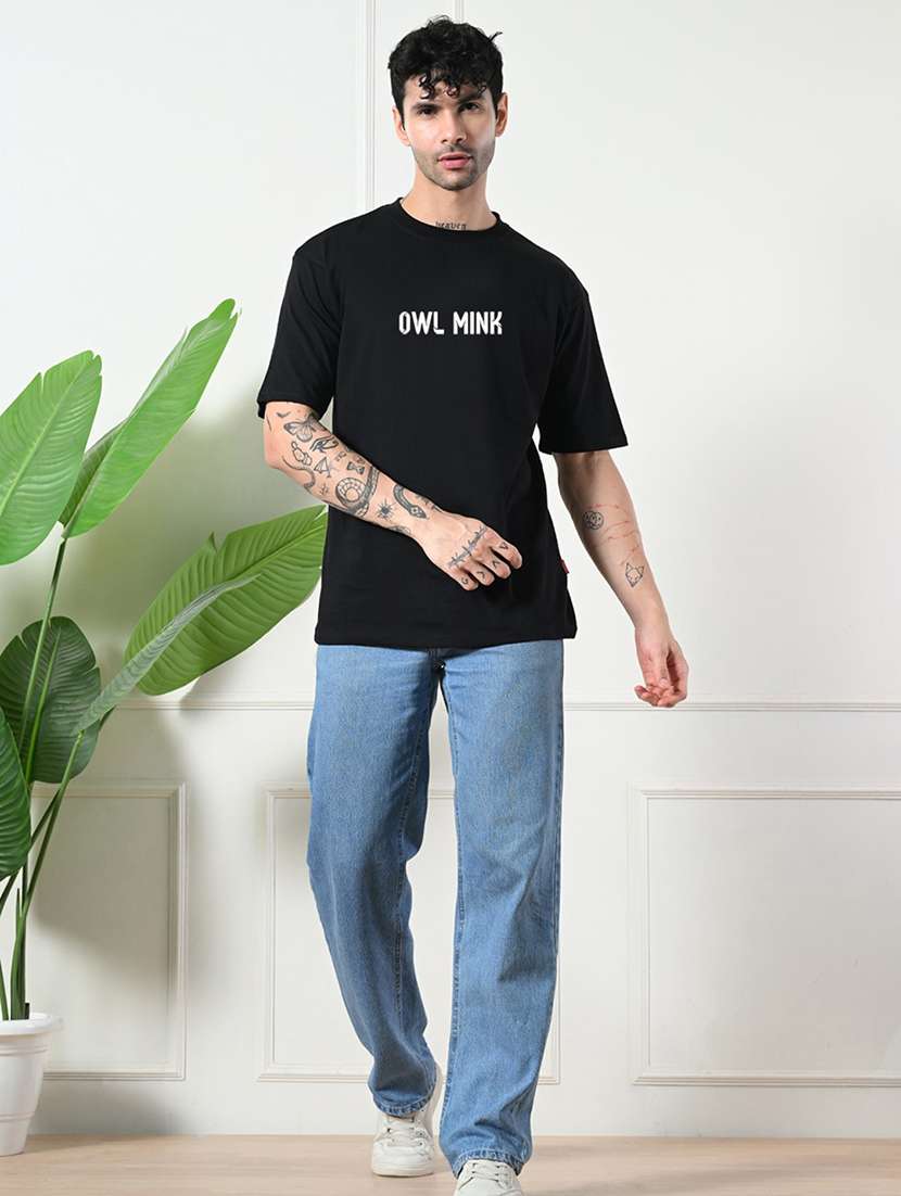 men front & back print short sleeve loose fit t-shirt - 22161111 -  Standard Image - 2