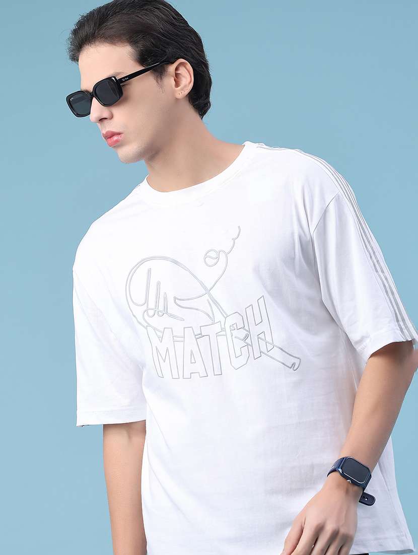 men printed short sleeve loose fit t-shirt