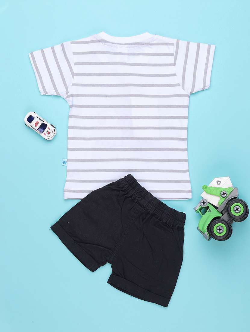 kids navy blue cotton combo infant twin set - 22161475 -  Standard Image - 2