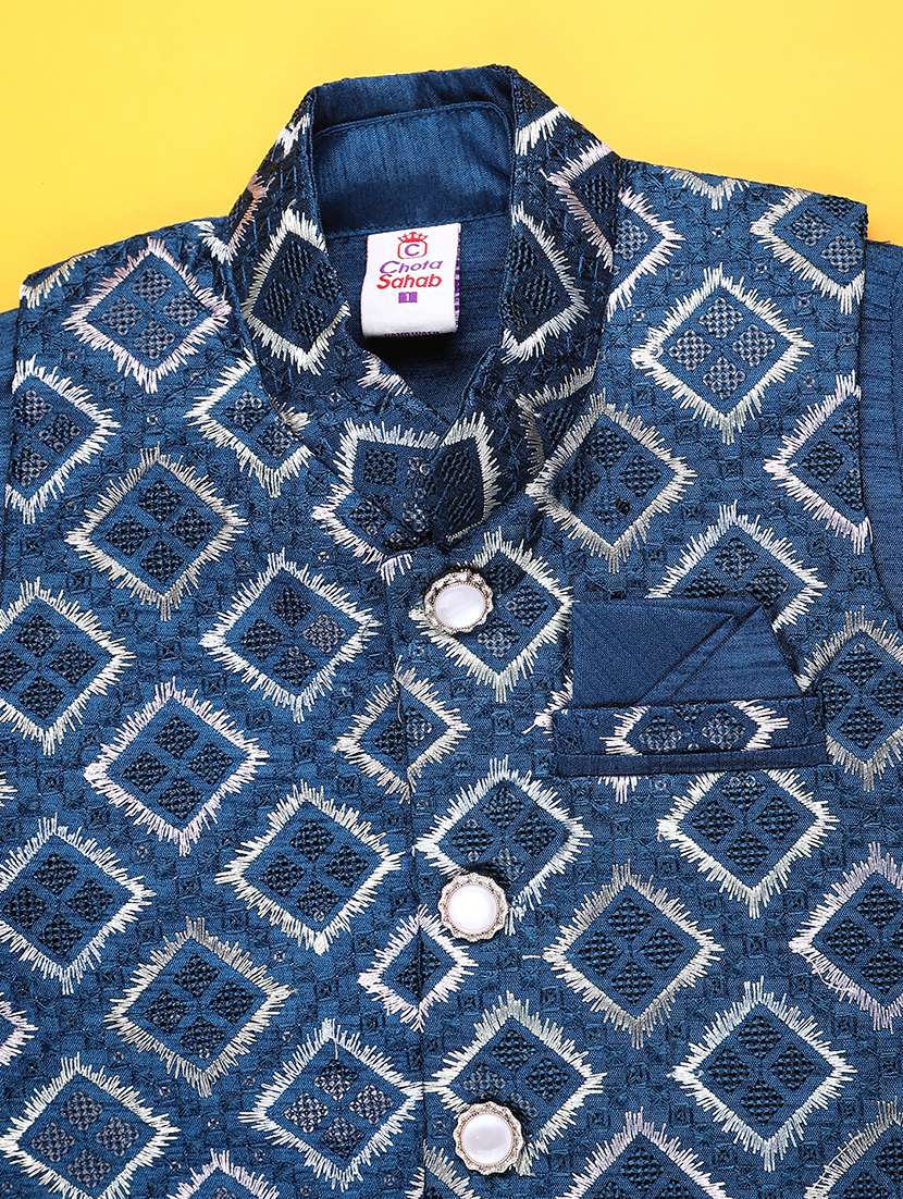 Boys Printed Long Sleeve Sherwani - 22161541 -  Standard Image - 2