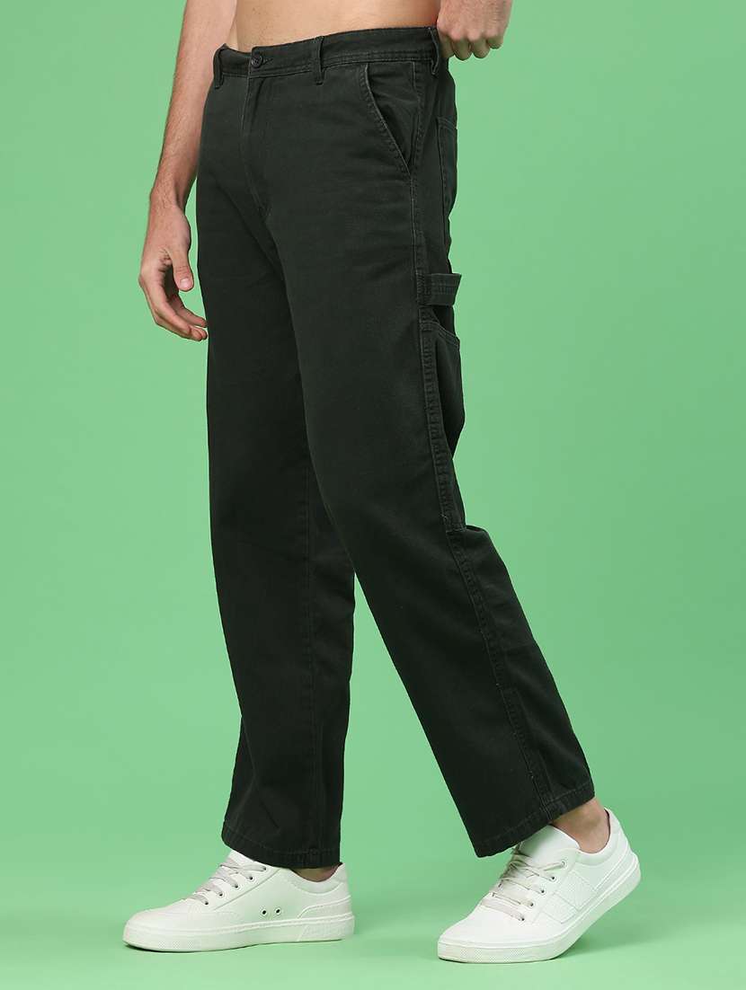 men solid mid rise regular fit cargo  - 22161554 -  Standard Image - 2