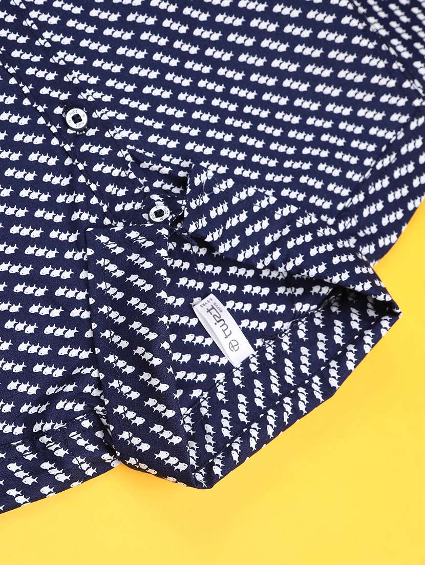 boys printed collared short sleeve shirt - 22161635 -  Standard Image - 2