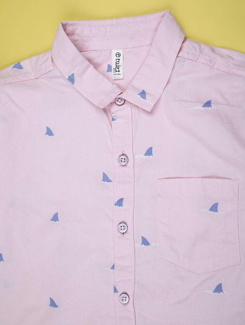 boys printed collared short sleeve shirt - 22161637 -  Standard Image - 2