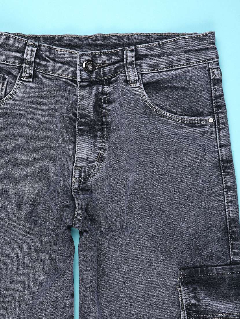 girls solid mid rise cargo - 22161671 -  Standard Image - 2