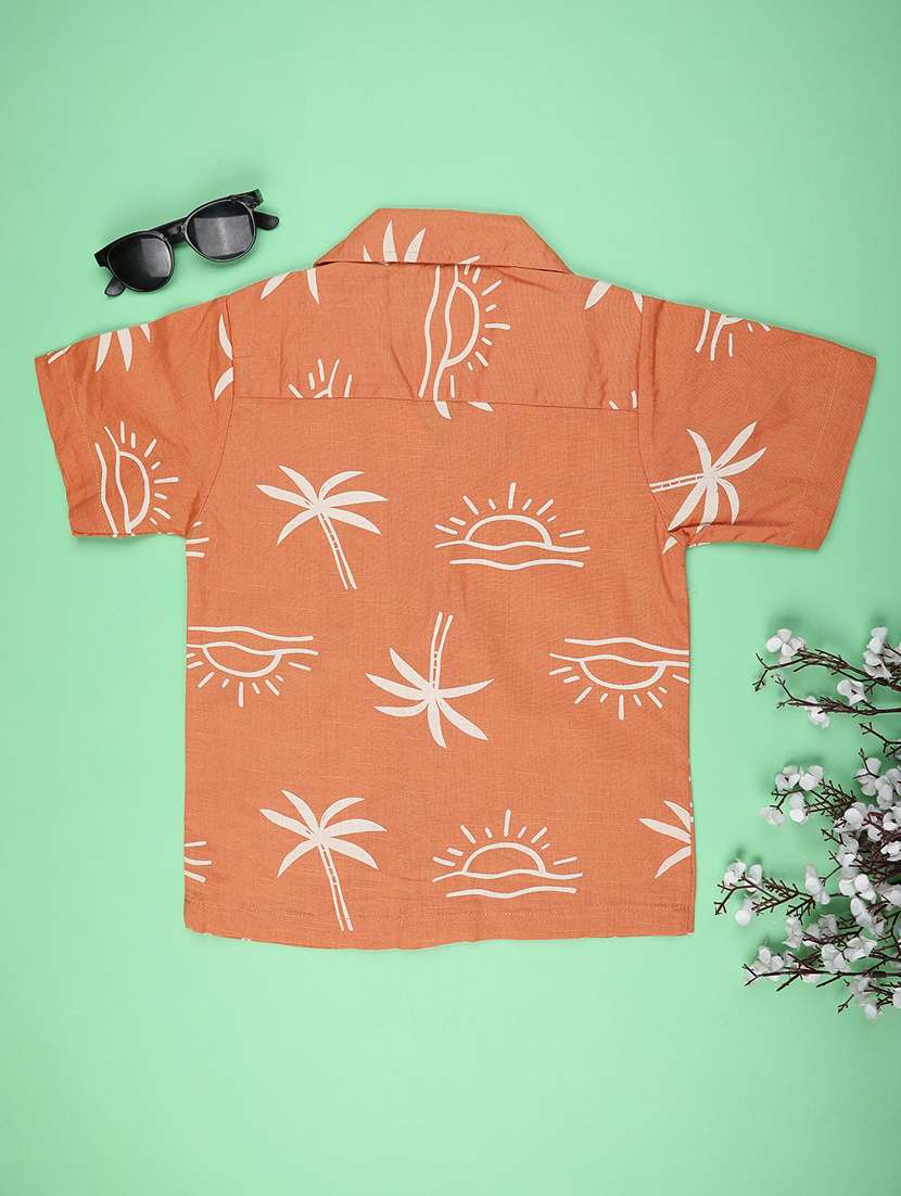 boys printed short sleeve casual shirt - 22161806 -  Standard Image - 2
