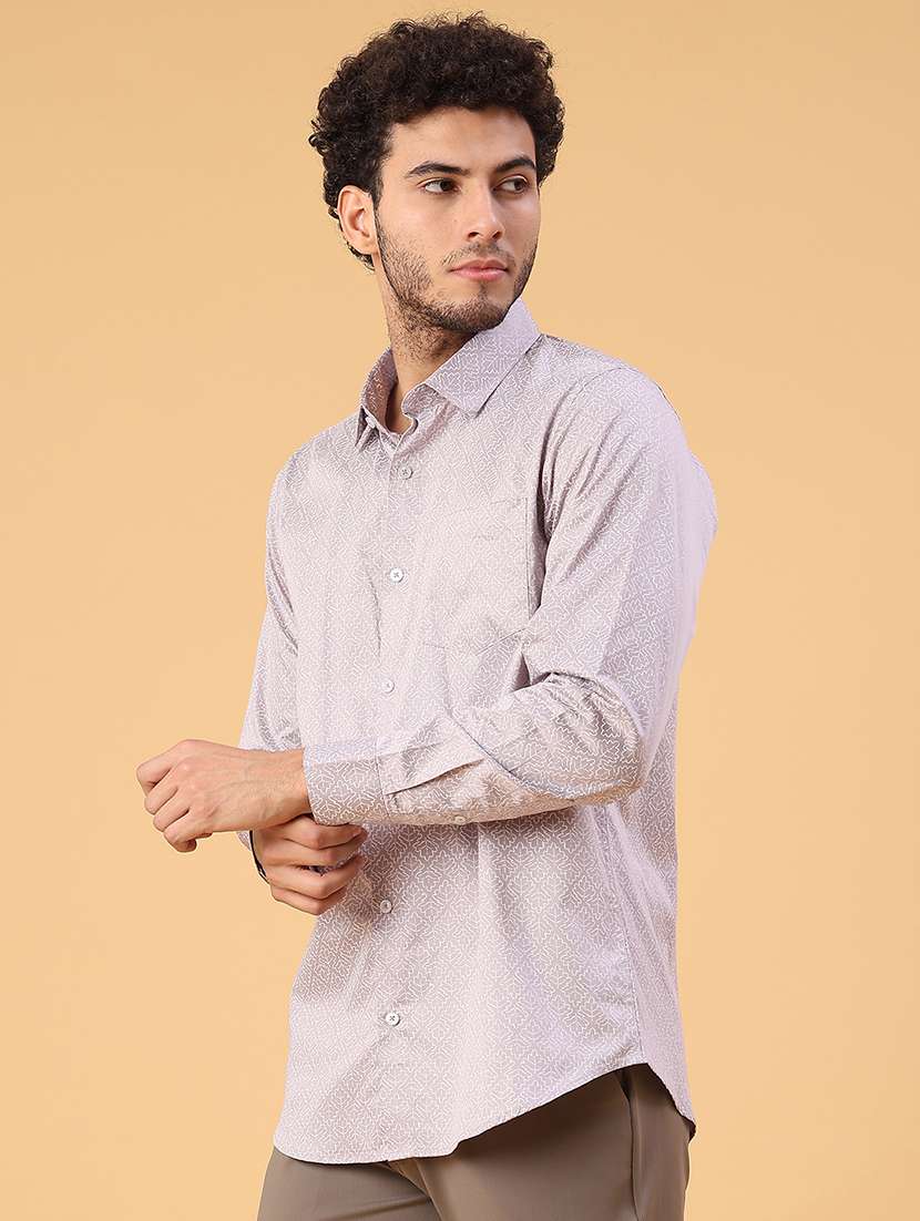 men printed long sleeve regular fit casual shirt - 22161847 -  Standard Image - 2
