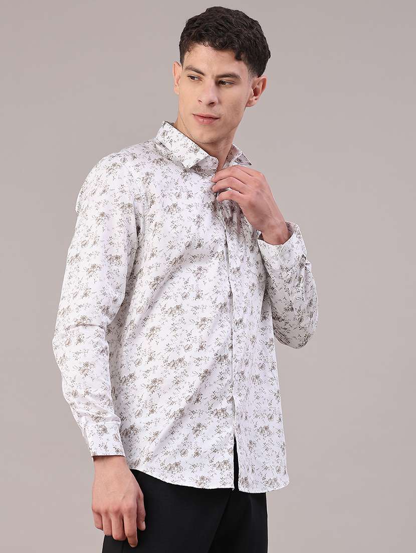 men printed long sleeve regular fit casual shirt - 22161849 -  Standard Image - 2