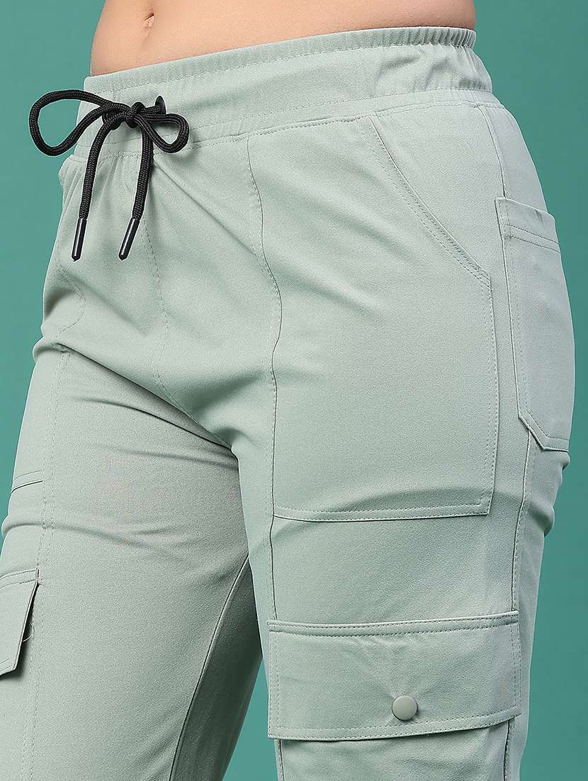 women solid mid rise cargo - 22161855 -  Standard Image - 2