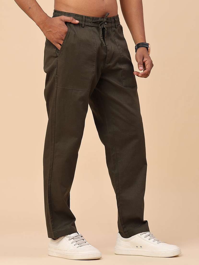 men olive cotton cargo - 22162034 -  Standard Image - 2