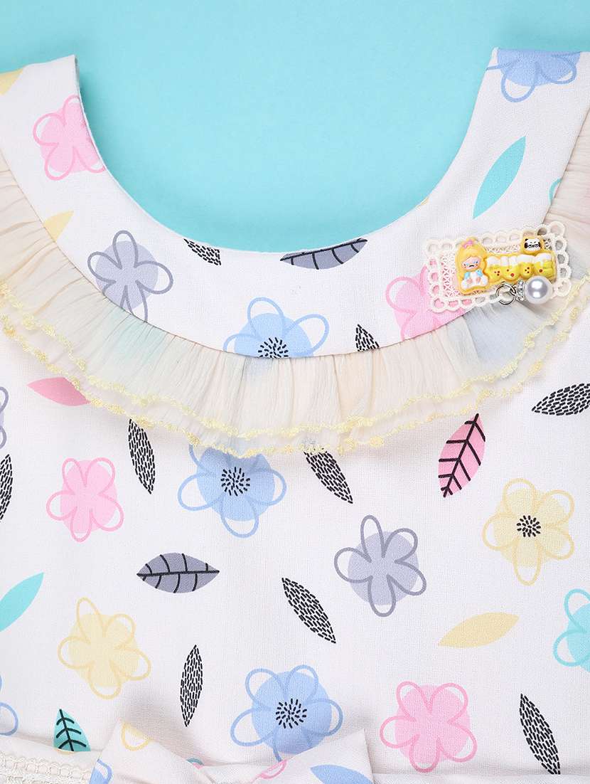 girls floral print sleeveless frock  - 22162055 -  Standard Image - 2