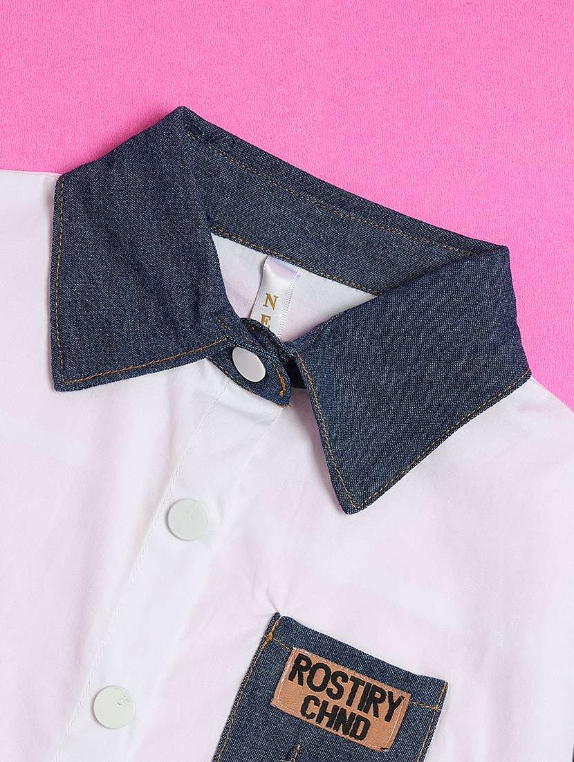 girls color blocked short sleeve shirts top - 22162097 -  Standard Image - 2